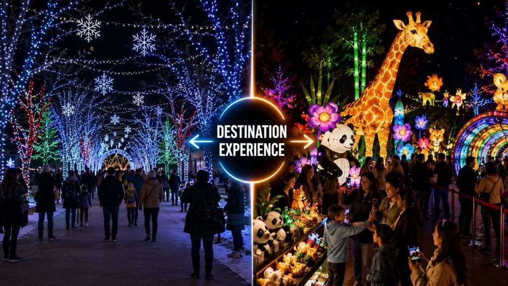 Zoo lantern festival visitor experience