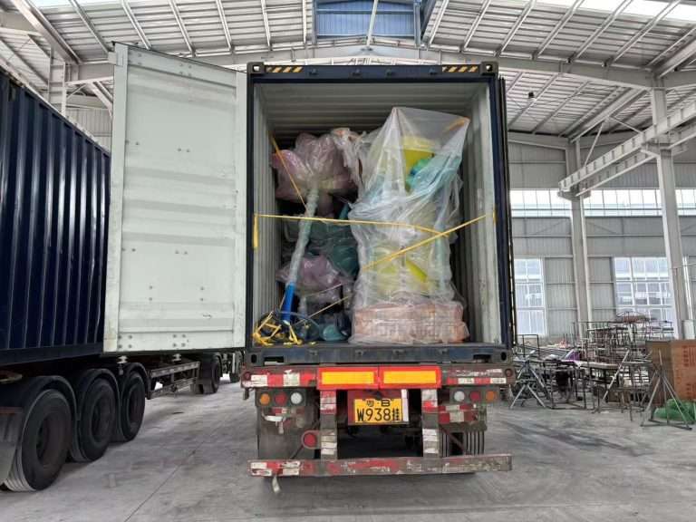 Giant Festival Lanterns Packed into wooden crates for overseas shipping