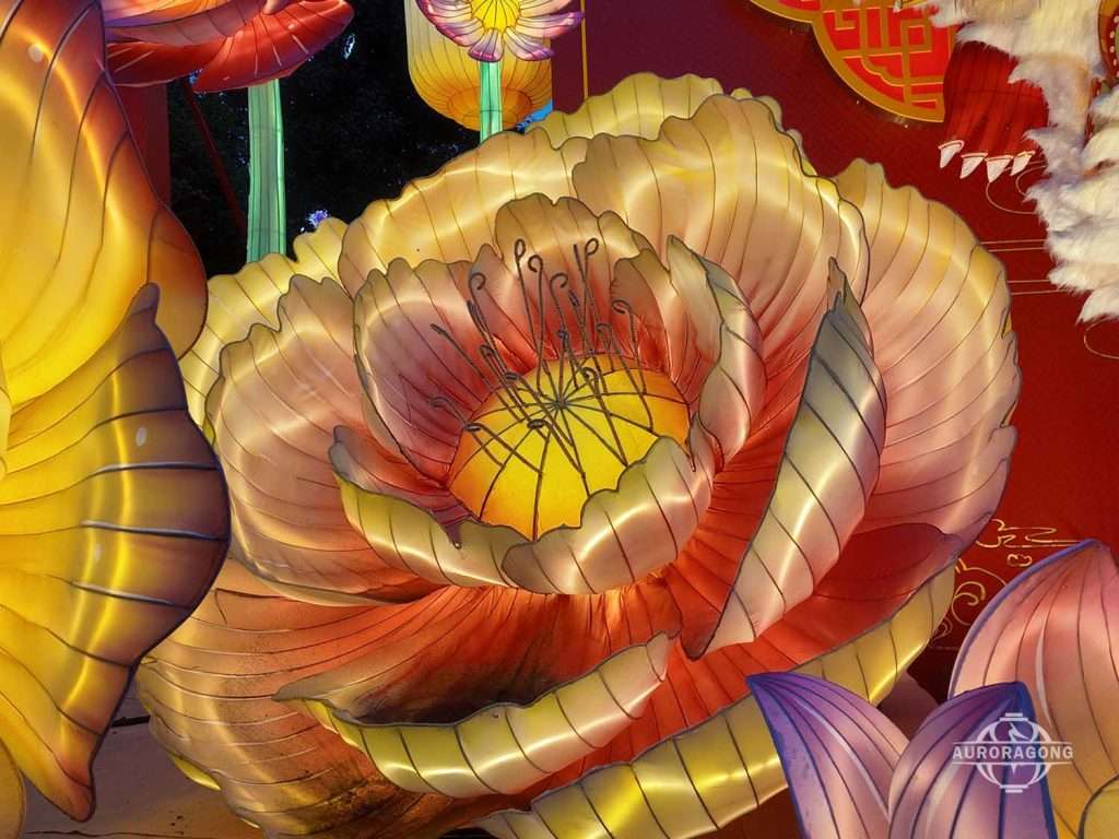 Custom Glowing Peony Lantern