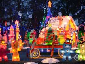 winter festival lanterns cartoon christmas display