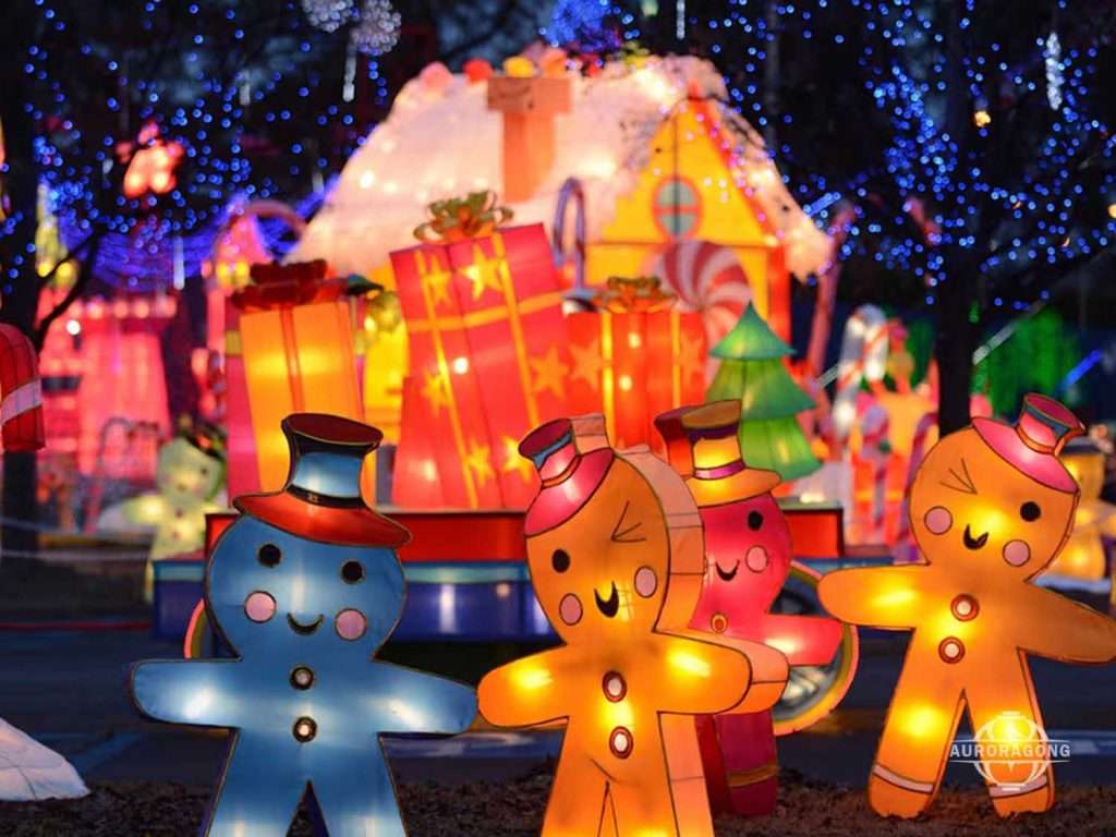 winter festival lantern display